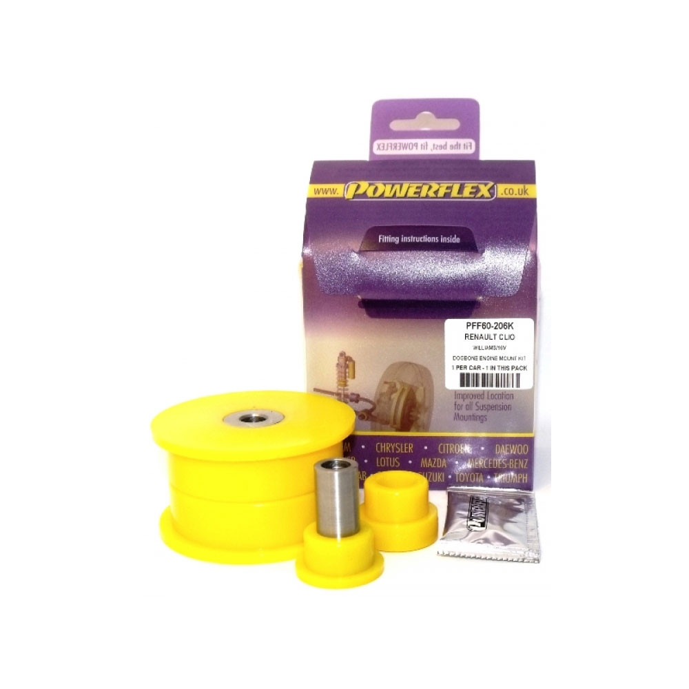 Powerflex Bushing Engine Dogbone Mount Kit Renault Clio 16s / Williams - PF-F60206K - PFF60-206K - 5055676506962