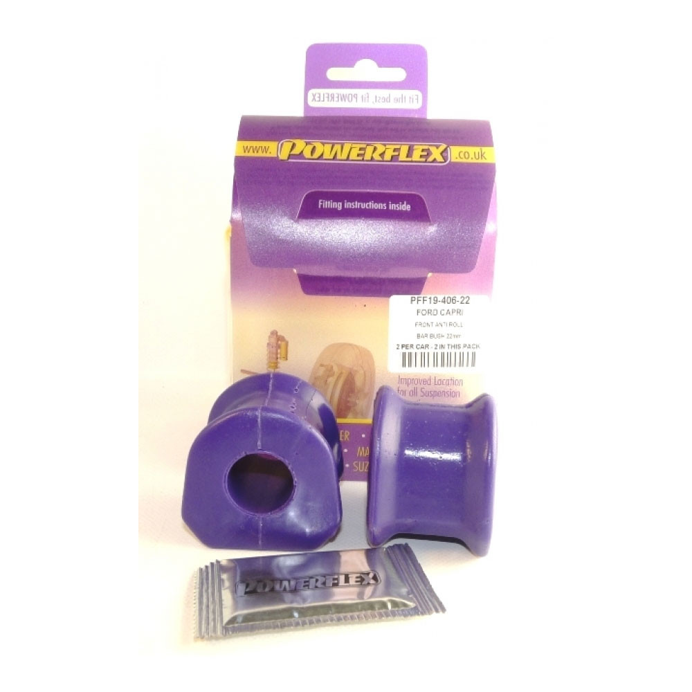 Powerflex Bushing Front Anti-Roll Bar Ford Capri 22mm (2 Pieces) - PF-F1940622-2 - PFF19-406-22 - 5055676503466