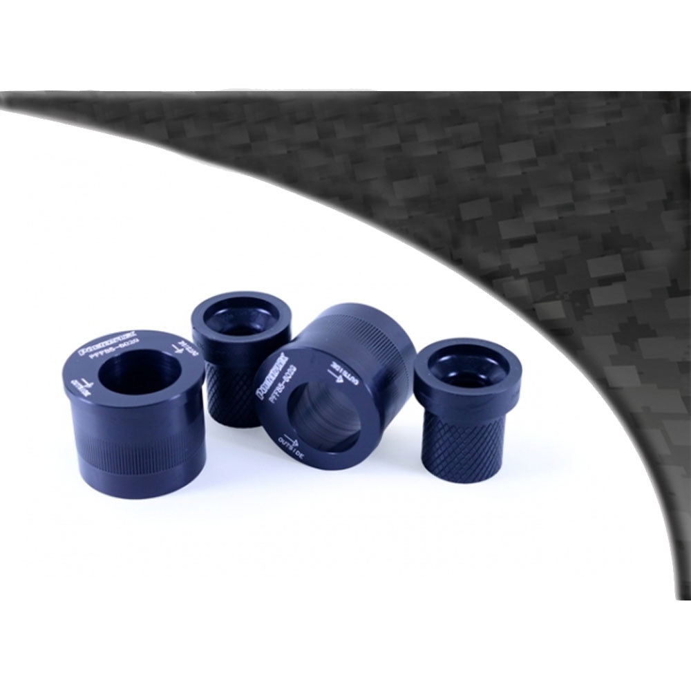 POWERFLEX silent bloc schwarz hinten Dreieckslenker vorne einstellbar für Volkswagen Polo 02-08 - PF-F85602G-2N - PFF85-602GBLK - 5055676542014
