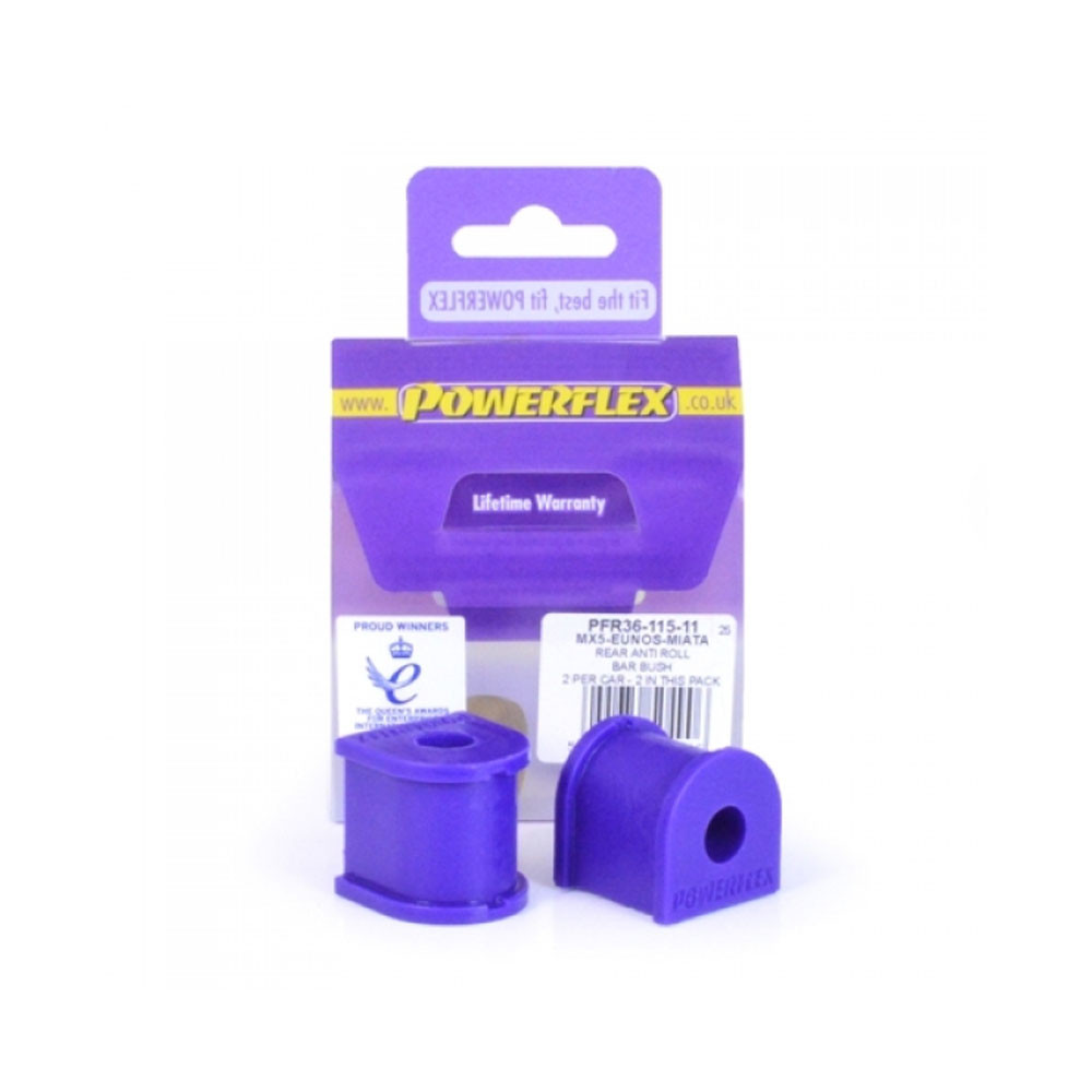 Silent-Bloc Powerflex Barra Anti-Rollio Posteriore 11mm Mazda MX5 (2 Pezzi) - PF-R36115-11-2 - PFR36-115-11 - 5055676504906