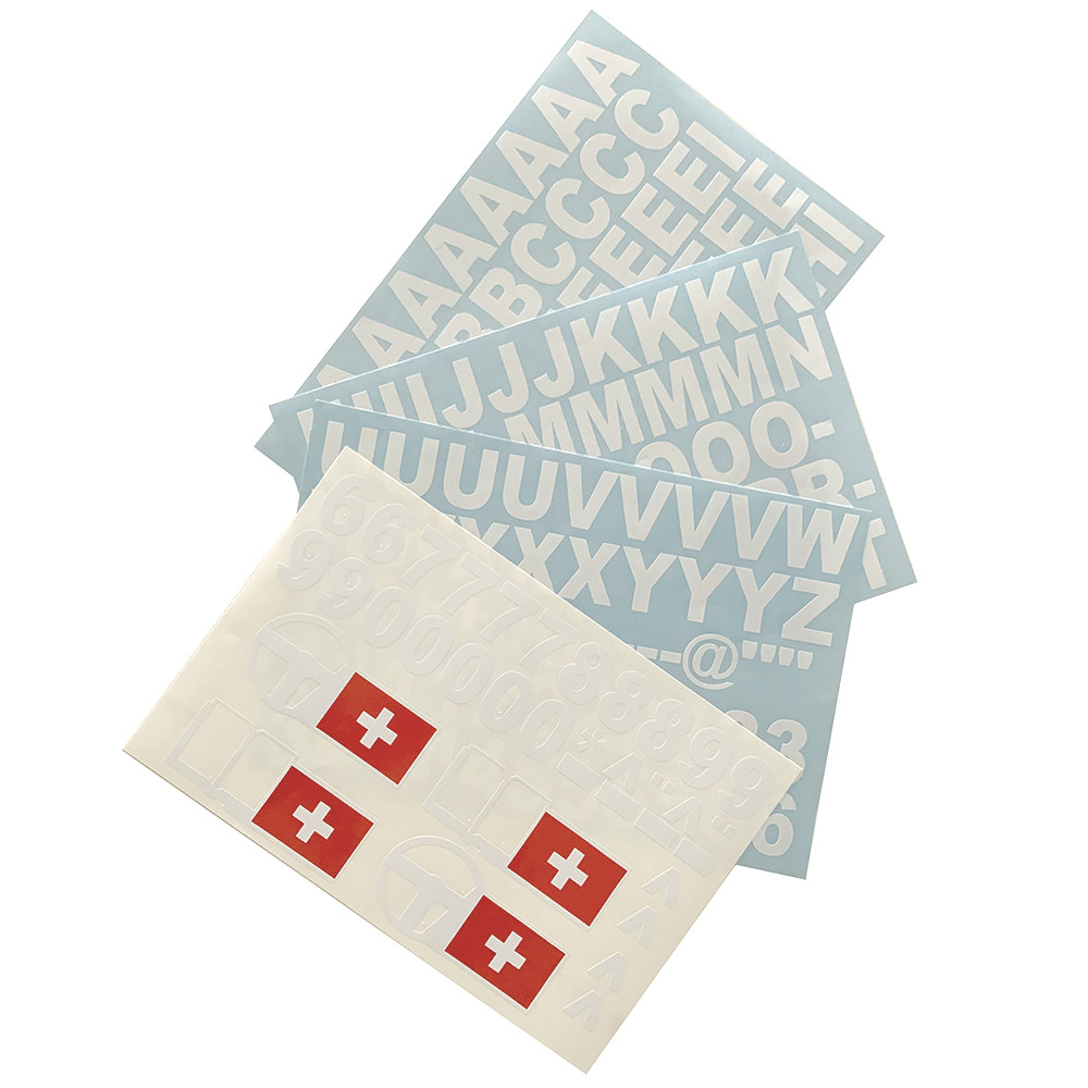 Klebepad Buchstaben/Ziffern/Schweizer Flagge - DE-LETTRES-CH - 3661768378274