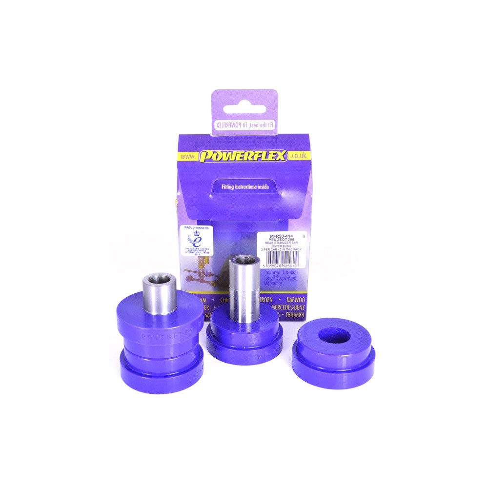 Silent Blocs Powerflex Arrière Peugeot 206 Barre Stabilisatrice Extérieur (2 Pièces) - PF-R50414-2 - PFR50-414 - 5055676525819