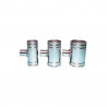 Aluminium T für 38mm Schlauch