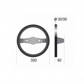 Volante Sparco R215 pelle scamosciata nero