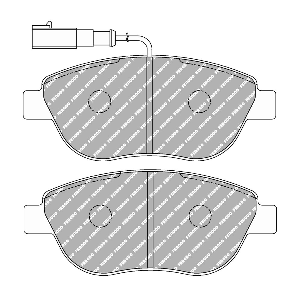 Plaquettes de frein Ferodo DS Performance avant pour FIAT DOBLO 1.3 D Multijet 10.05 -  étrier BOSCH - F-DS1467P - FDS1467 - 3661768789759