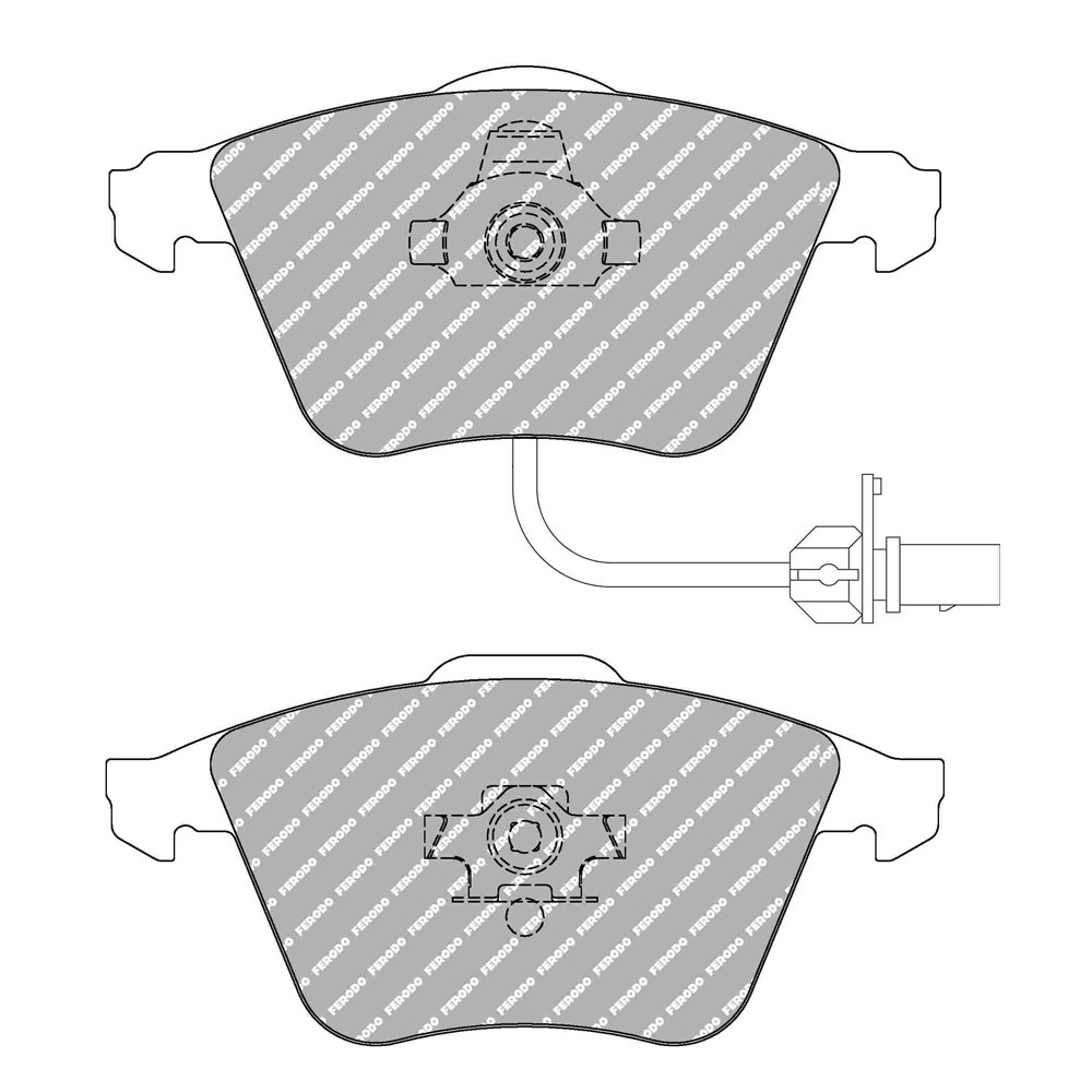 Ferodo DS Performance Bremsbeläge vorne für AUDI A4 01. Jun 11.04 - 06.08 Bremssattel ATE - F-DS1629P - FDS1629 - 3661768789896