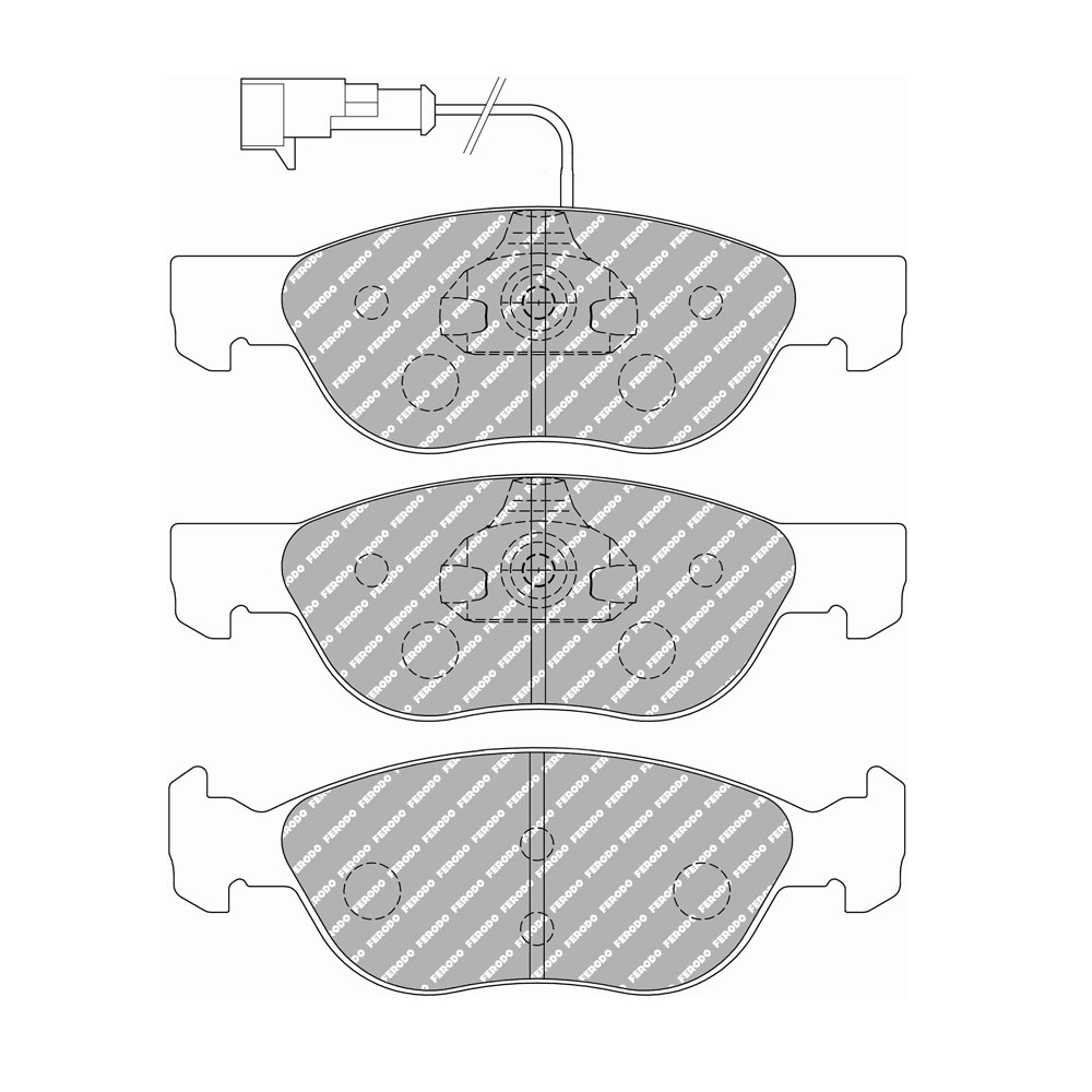 Plaquettes de frein Ferodo DS Performance avant pour ALFA ROMEO 145 1.9 TD 01.97 - 02.99 étrier ATE - F-DS1056P - FDS1056 - 3661768789322