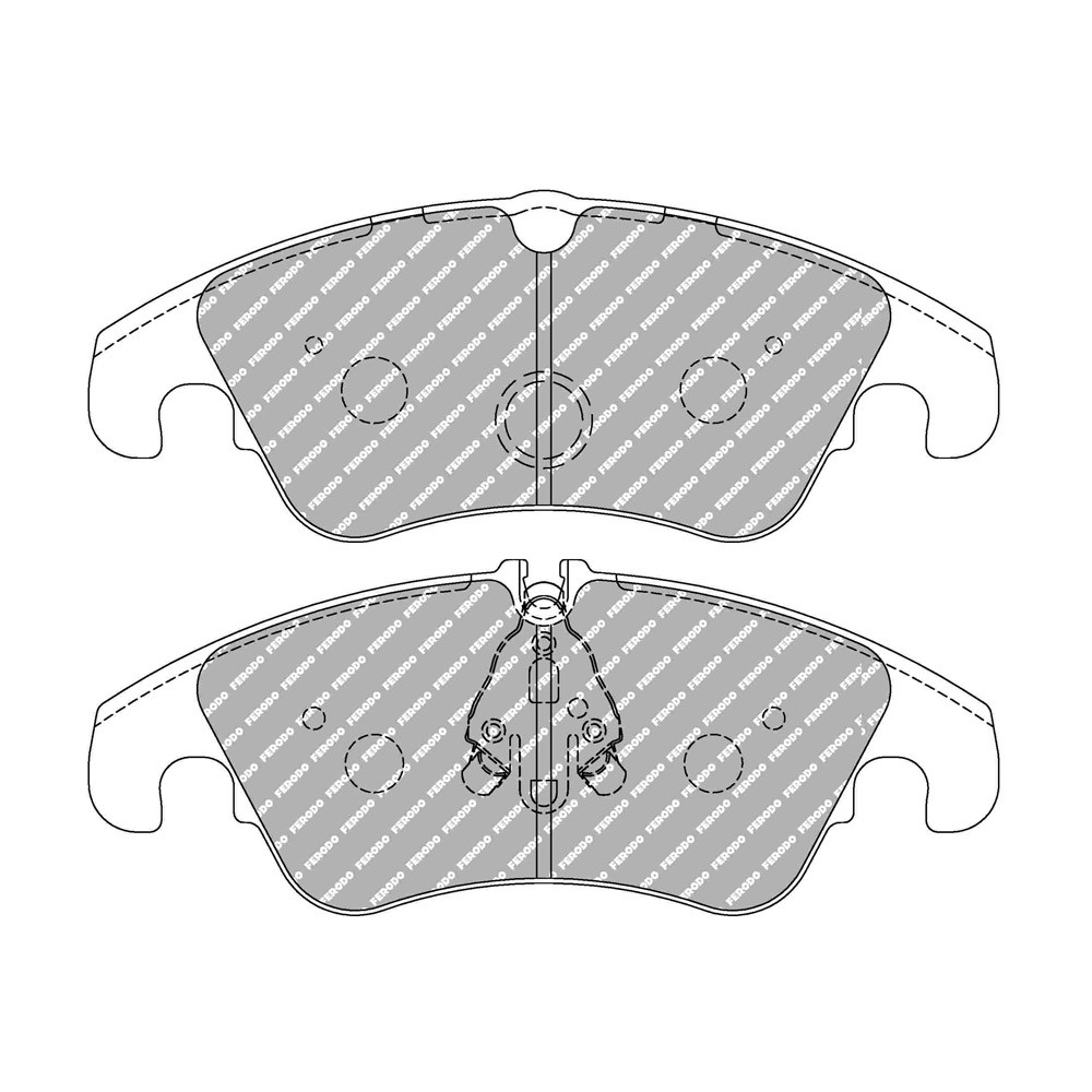 Pastiglie freno anteriori Ferodo DS Performance per AUDI A4 2.0 TDI 08.08 - pinza LUCAS/TRW - F-DS4044P - FDS4044 - 3661768790175