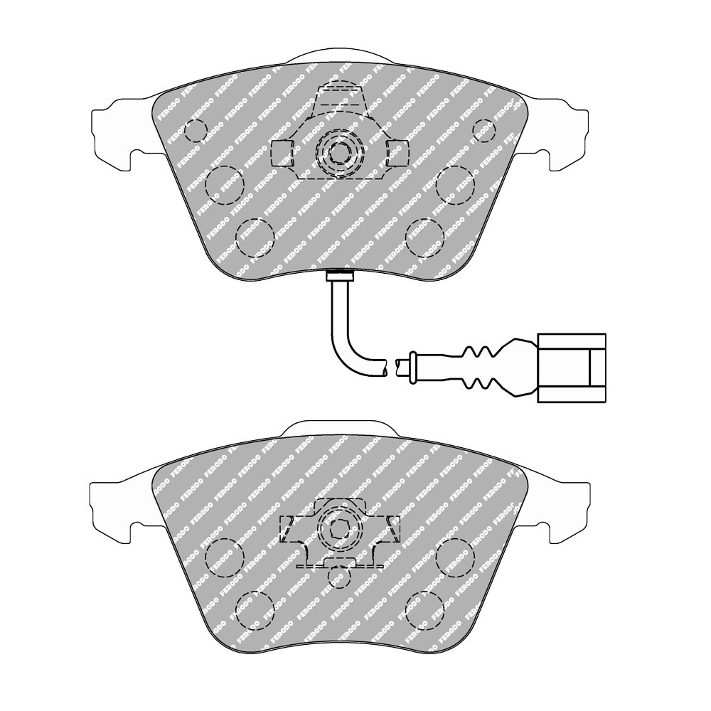 Bremsbeläge Ferodo DS Performance vorne für AUDI A3 3.2 quattro 09.05 - 12.09 Bremssattel ATE - F-DS1765P - FDS1765 - 3661768790007