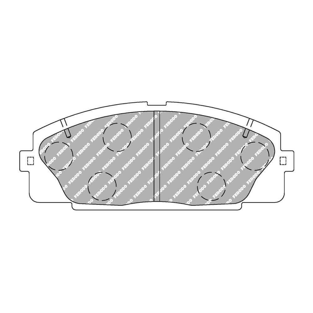 Bremsbeläge Ferodo DS2500 vorne für TOYOTA HIACE RZH101G 01.93 - 12.02 - F-RP3127H - FRP3127H - 3661768792476