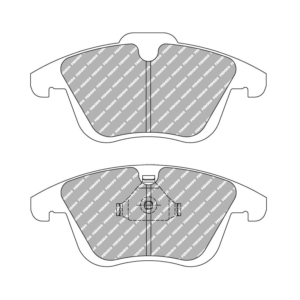 Bremsbeläge Ferodo DS2500 vorne für AUDI A4 1.8 TFSI 11.07 - Bremssattel ATE - F-CP4045H - FCP4045H - 3661768788257