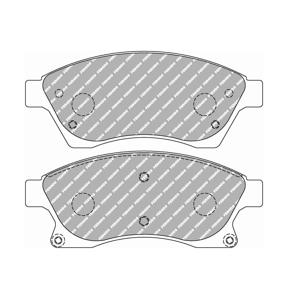 Plaquettes de frein Ferodo DS2500 avant pour CHEVROLET Aveo 1.2 03.11 -  étrier MANDO - F-CP4262H - FCP4262H - 3661768788387