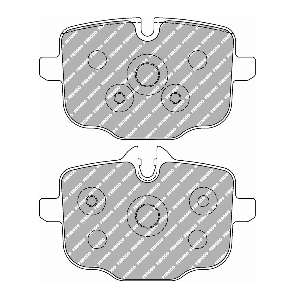 Bremsbeläge Ferodo DS2500 hinten für BMW 5 Series 530 d 01.09 - 08.11 Bremssattel LUCAS/TRW - F-CP4381H - FCP4381H - 3661768788479