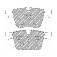 Ferodo DS 2500 brake pads rear for MERCEDES M-CLASS ML 63 AMG 4-matic (164.177) 01.06 - 12.11 caliper ATE