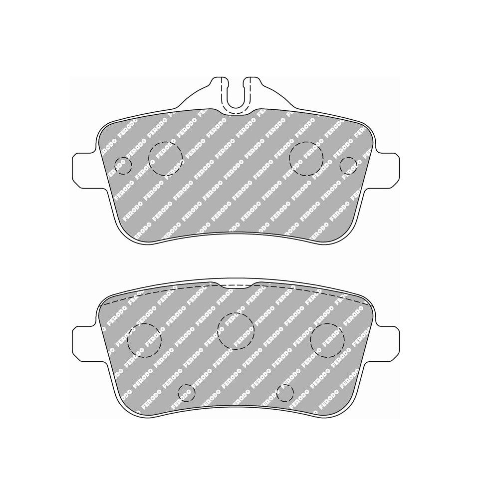 Bremsbeläge Ferodo DS2500 hinten für MERCEDES A-CLASS A 45 AMG 4-matic (176.052) 06.13 - 06.15 Bremssattel LUCAS/TRW - F-CP4587H - FCP4587H - 3661768788585