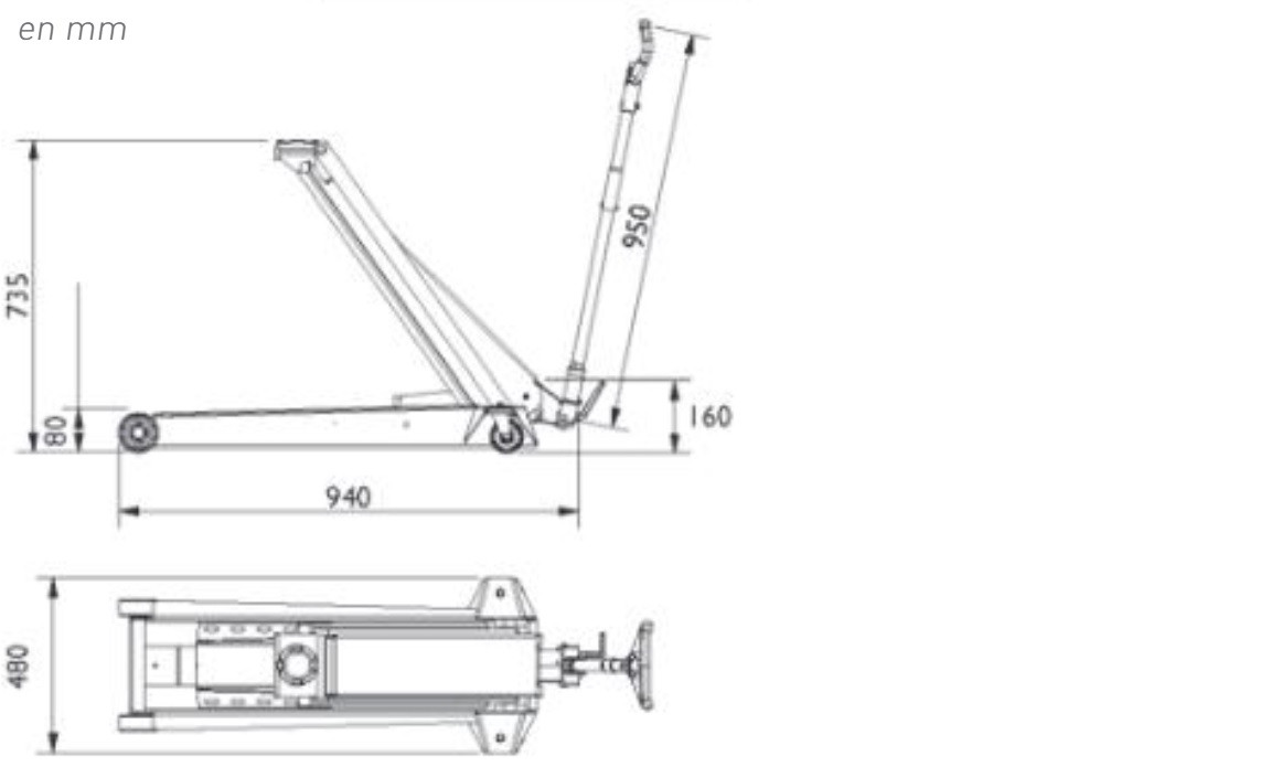 AC Hydraulic 1.3 T professional jack - AS-DK13HLQ - AC DK 13 HLQ - 3661768373361