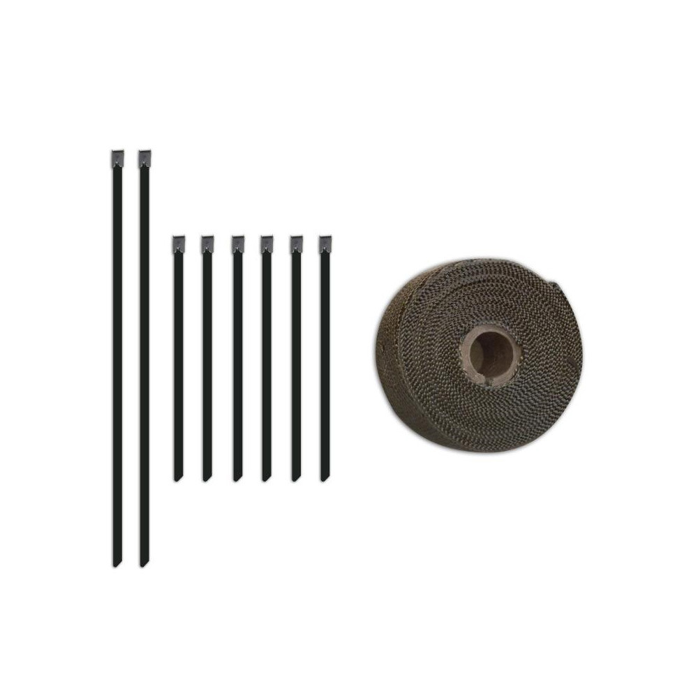 Mishimoto Wärmeband Auspuff mit Edelstahlschellen 980°C 10m x 5cm - MM-TW-235 - MMTW-235 - 3661768588673