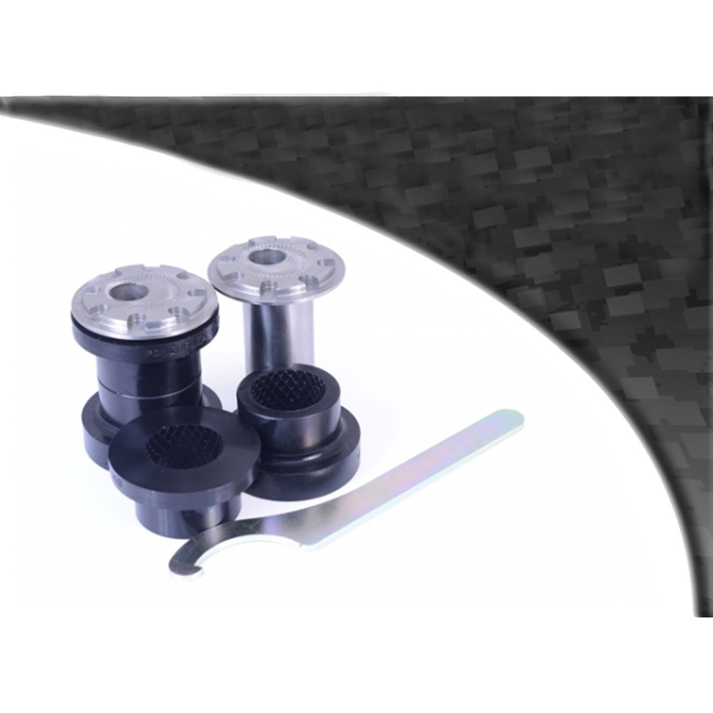 POWERFLEX silent block schwarz vorderer Dreieckslenker einstellbarer Sturz Schraube 14mm für Focus 1/2/3 RS - PF-F198011G-2N - PFF19-8011GBLK - 5055676503695