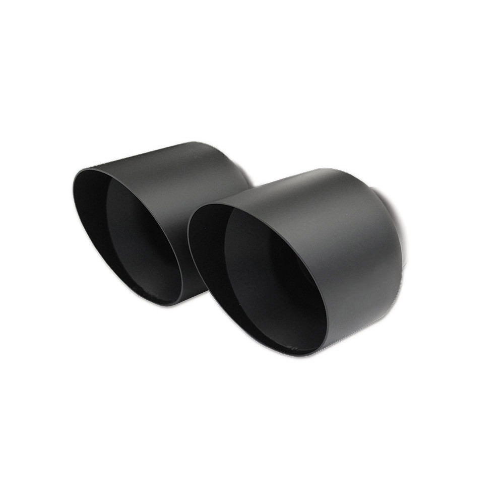 Inoxcar 2X90 Black Ceramic rear muffler Porsche Cayman 718S 2.5i turbo after 2016 - IC-POCAY0590CBK - POCAY.05.90CBLACK - 3661768398258