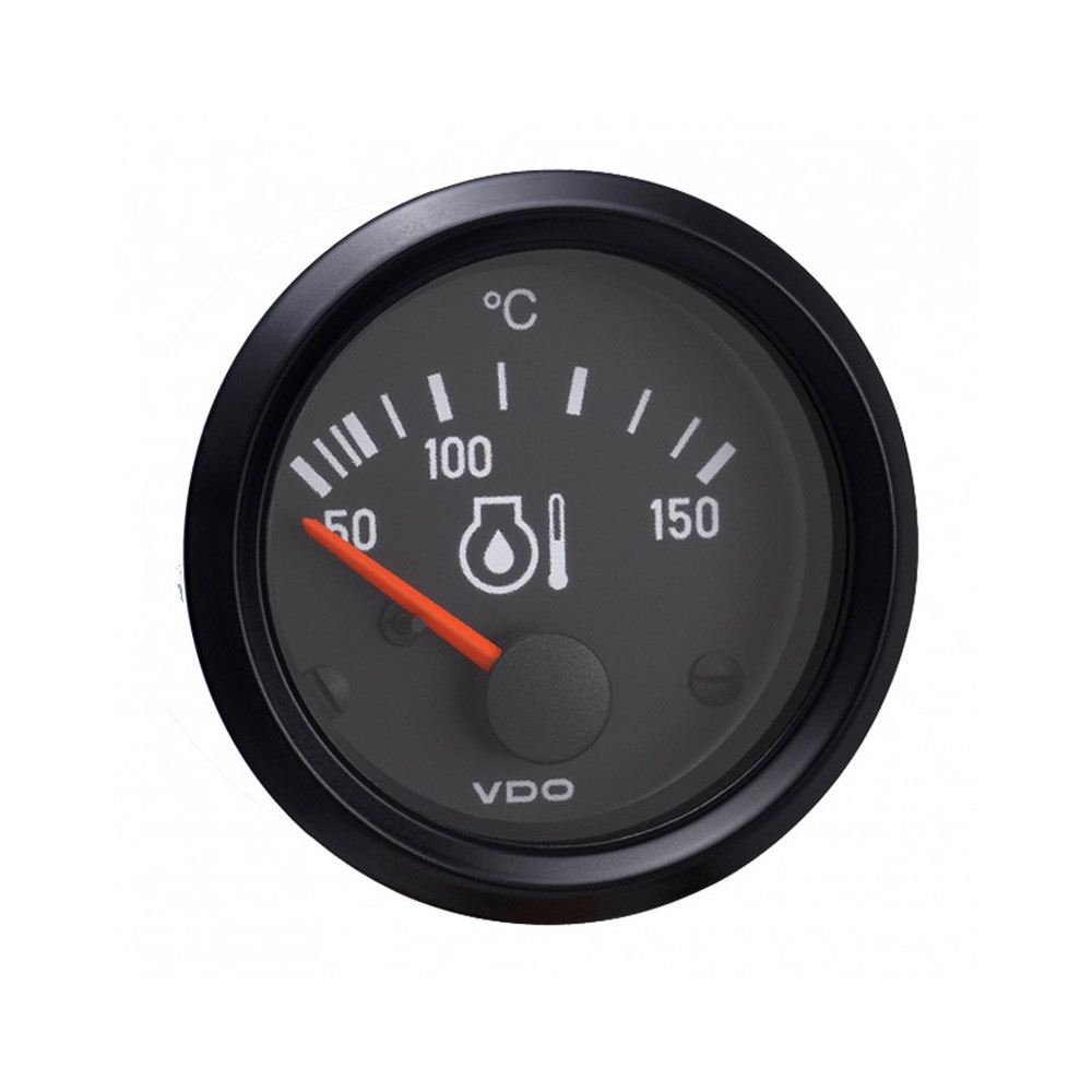 Temperatura di Olio 150° VDO International Diametro 52mm Fondo Nero - V-TH310-030-003 - 310-030-003G - 4103590925244