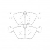 Pastiglie freno anteriori GT2i Club per BMW Serie 3 (E46) M3 3.2i V6 1998-05 - Pinze freno Ate 