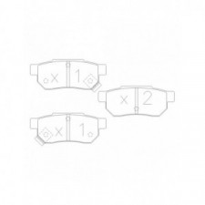 Plaquettes de frein GT2i Race Arrière pour HONDA Civic (EG) 1.6i 16V Gr N - Etriers de frein Akebono