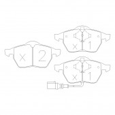 GT2i Race Rear brake pads for VOLKSWAGEN Golf IV 1.8i 20V Turbo, 1.9 TDi 150 hp, 2.3i VR5, 2.8i V6 1997-03 - Brake calipers Ate