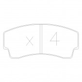 Plaquettes de frein GT2i Race Avant pour PEUGEOT 106 1.6i, 1.6i 16V Gr A - Etriers de frein AP Racing