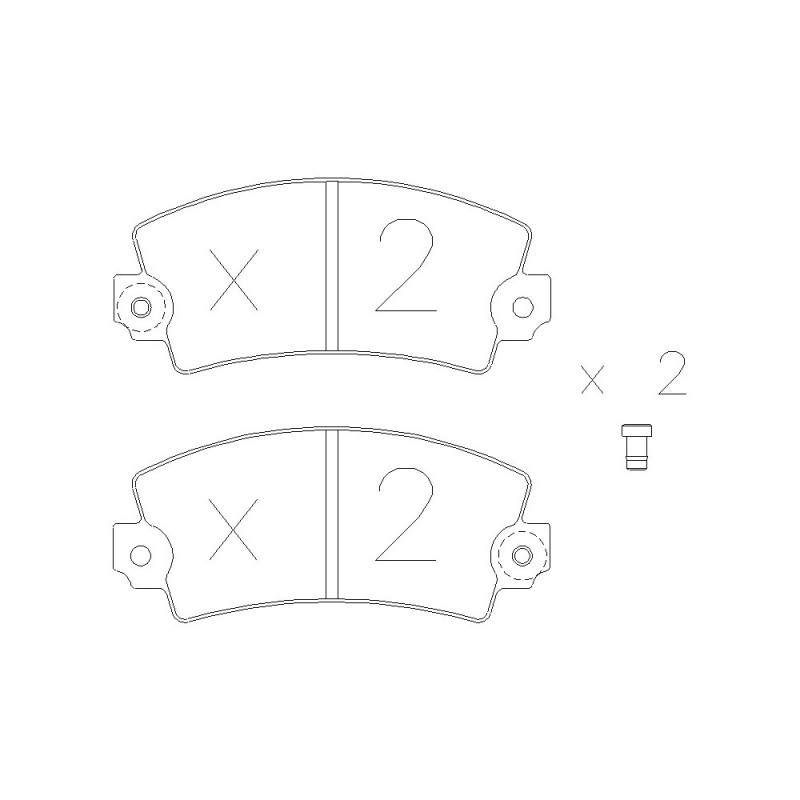 GT2i Club Front brake pads for PEUGEOT 304 Cabrio (_04B_) 1.5 89cv 1970-03-01-1976-07-01 - GT-PC0050 - 3661768552490