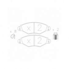 GT2i Club Front brake pads for PEUGEOT 206 1.1i, 1.4i, 1.6i, 1.9 D 1998-08 - Brake calipers Bosch 