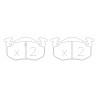 Pastillas de freno traseras GT2i Race para CITROEN Saxo 1.6i 16V Challenge - Pinze freno Bendix