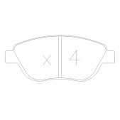 Plaquettes de frein GT2i Race Avant pour PEUGEOT 206 2.0i 16V RC Gr N - Etriers de frein Bosch