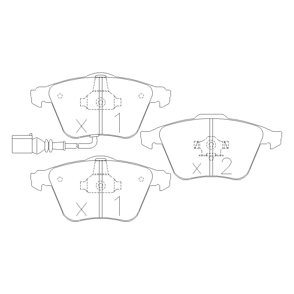 GT2i Race Front brake pads for VOLKSWAGEN Golf III 3.2i V6 R32 Circuit - Brake calipers Ate - GT-PR5652T - 3661768553503