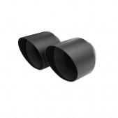 Edelstahl Terminal 2x100mm Schwarz Keramik HONDA CIVIC 1.5 Turbo 182cv 2018-