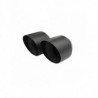 Edelstahl Terminal 2x100mm Schwarz Keramik HONDA CIVIC 1.5 Turbo 182cv 2018-