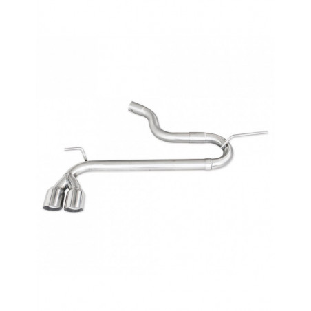 No silencer end pipe 2x80 Racing SEAT LEON 5F 1.4 TSI FR 122cv 2015-