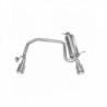 Rear silencer, end pipe duplex 120x80 PEUGEOT 208 1.6 16V TURBO GTI 30TH 208cv 2015- diam.55