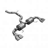 Terminal inox à valve 2x80mm X-Race pour AUDI S1 8X 2.0 TFSI 231cv QUATTRO Sportback 2014-