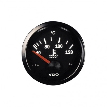 Manomètre température eau 120° Fond Noir Diamètre 52 étrier