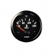 Manomètre température eau 120° Fond Noir Diamètre 52 étrier