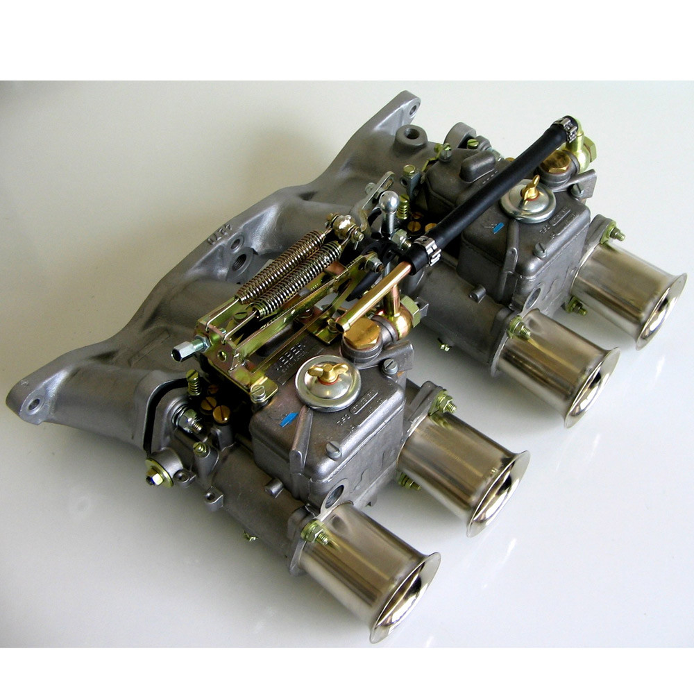 Kit carburateur + pipe d'admission Weber 2x 48DCO Ford Pinto - W-PFO201-48 - PFO201-48 - 3661768405727