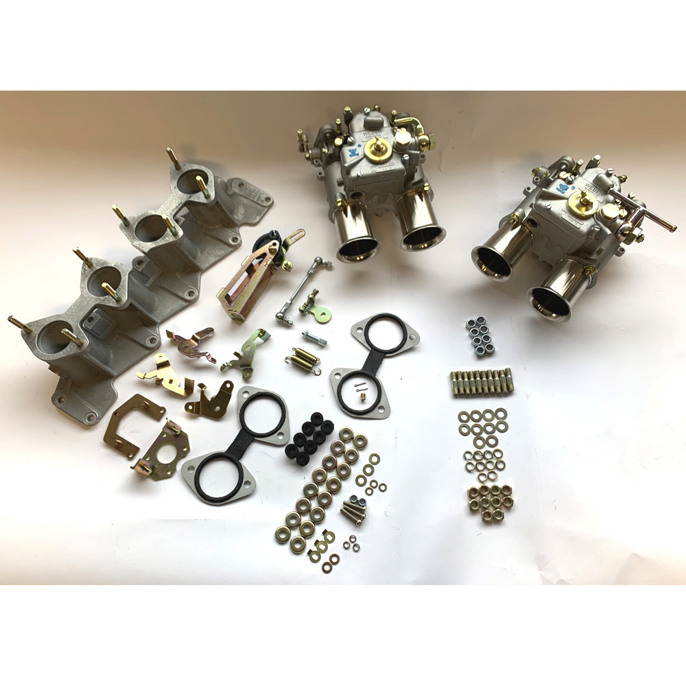 Vergaser + Ansaugrohr Kit Weber 2x 45DCOE Ford Zetec 1.8/2.0 - W-PFO205 - PFO205 - 3661768405765