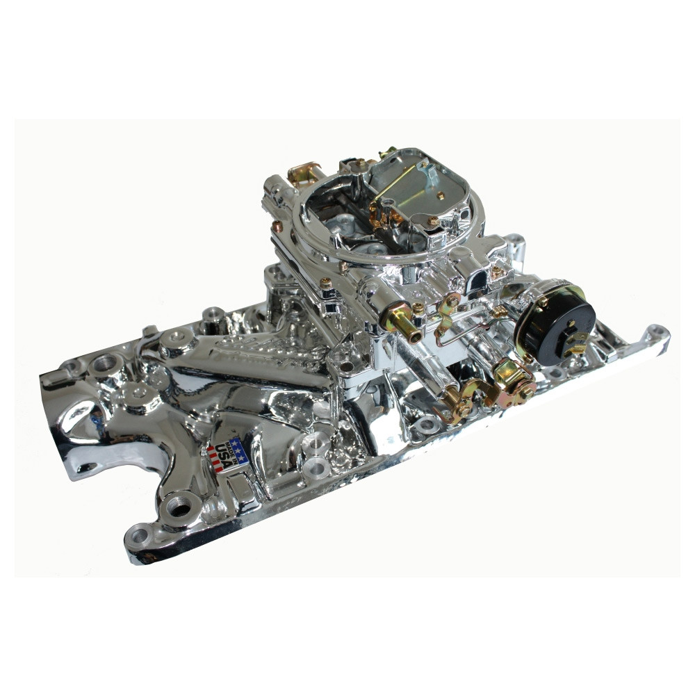 Kit carburateur + pipe d'admission Weber 1x 4BBL Ford 289/302 V8 - W-PFO180 - PFO180 - 3661768405697