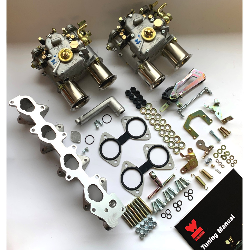 Kit carburateur + pipe d'admission Weber 2x 45DCOE Opel Astra 2.0 16v XE - W-PGM201 - PGM201 - 3661768405925