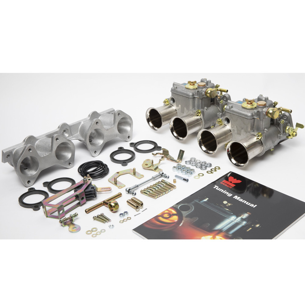 Kit carburateur + pipe d'admission Weber 2x45DCOE Peugeot 205 GTi 1.6/1.9 - W-PPE201-45 - PPE201-45 - 3661768405987