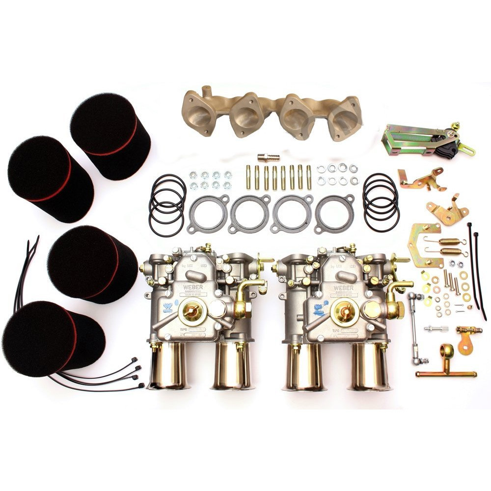 Kit carburateur + pipe d'admission Weber 2x 45DCOE Volkswagen Golf 1.8/2.0 8v - W-PVW206 - PVW206 - 3661768406069