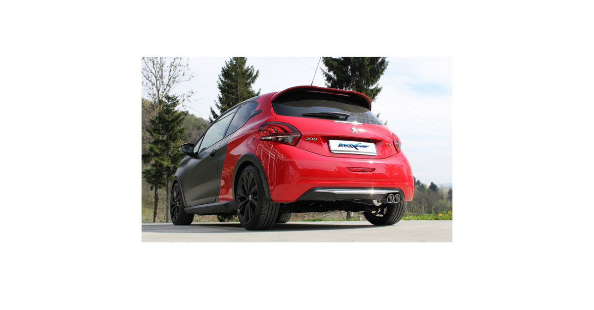 Catback 2x80mm Racing INOX PEUGEOT 208 1.6 16V TURBO GTI 30TH 208cv 2015- diam.55
