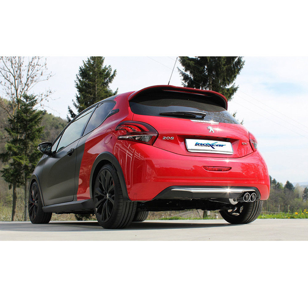 Catback 2x80mm Racing INOX PEUGEOT 208 1.6 16V TURBO GTI 30TH 208cv 2015- diam.55 - IC-CATBACK120 - CATBACK.120 - 3661768558690