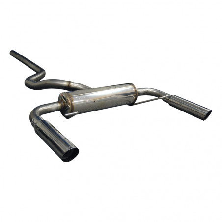 Zwischenstück + Schalldämpfer Hinten Inoxcar 2x76Racing Durchmesser 63.5 308 GTi 1.6 THP