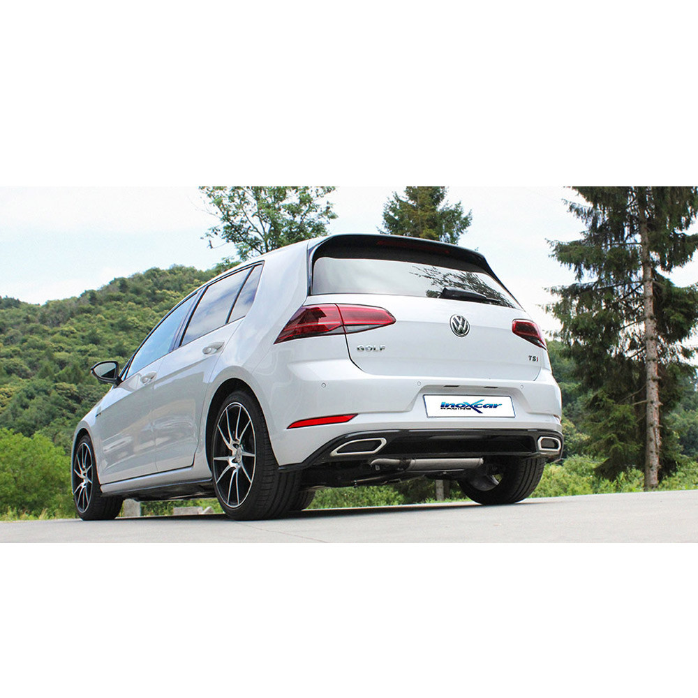 Terminal sans silencieux Inoxcar Volkswagen Golf 7.5 1.4 TSi après 2017 125cv - IC-WGO70 - WGO.70 - 3661768399057